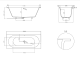 Ванна из искусственного камня Salini Ornella Axis S-Sense 104613M 170x70см белый матовый