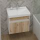 Подвесная тумба под раковину Санта Мира 700477 60 см дуб австрийский/белый