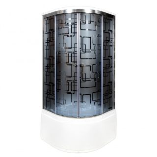 Душевая кабина Deto BМ4590 с гм. и эл. BLACK 90х90х220 см