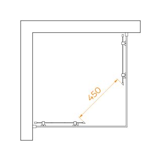 Душевой уголок RGW PA-030 3508103088-11 80x80см хром