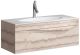 Подвесная тумба под раковину Clarberg Papyrus Wood Pap-w.01.10/LIGHT 100см светлое дерево