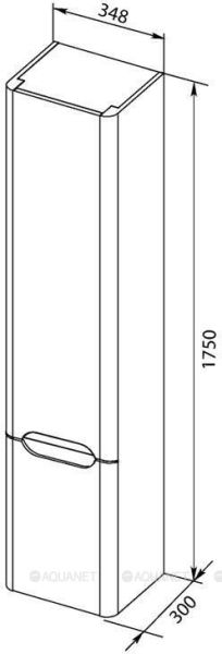 Пенал Aquanet София 207046 L 35 см белый глянец