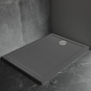 Душевой поддон Veconi Pietra AG, 1000x1000x30, искусственный камень, антрацитово-серый