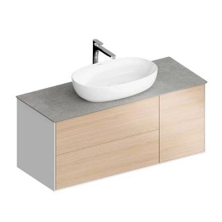 Тумба под раковину Kerama Marazzi Plaza Modern PLB.M.120.3\OAK.V 120 см дуб виченца/белый