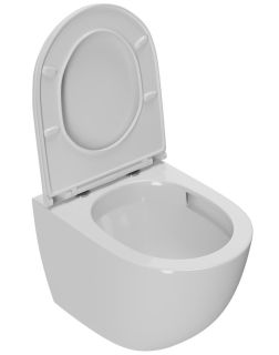 Подвесной унитаз Point Афина PN41041 безободковый белый ТОРНАДО