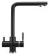 Смеситель для кухни Ulgran Classic U-016-344 с дополнительным краном для питьевой воды ультра-чёрный