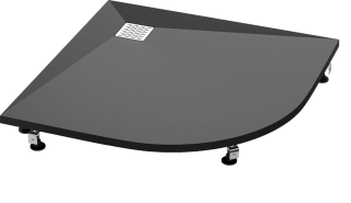 Поддон литьевой GOOD DOOR Essentia R ЧЕРНЫЙ 100x100