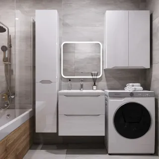 Тумба под раковину Style Line Марелла 60 Люкс Plus СС-00002405 60см белый глянец