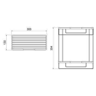 Полка двойная Timo Saona 13083/00 хром