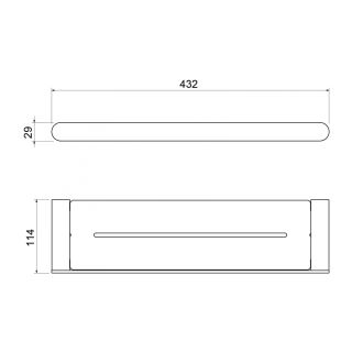 Полка Timo Saona 13073/18 чёрное золото