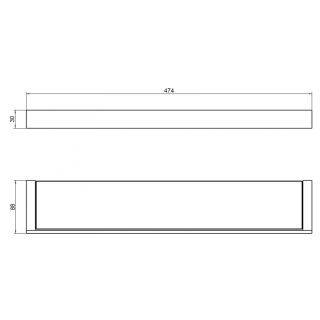 Полка в ванную стеклянная Timo Petruma 15272/00 хром