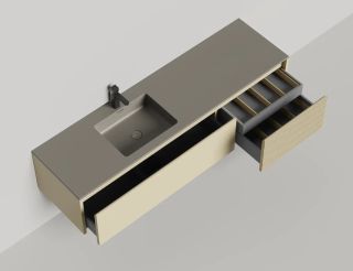 Подвесная тумба Salini Domino 27D118ON 180см эмаль Onda Plus