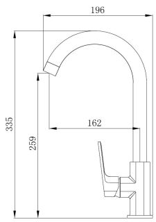 Смеситель для кухни ESKO Surf Black SF519B черный
