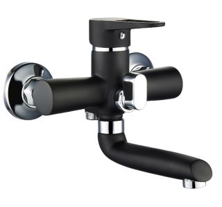 Смеситель для ванны с душем РМС SL77BL-009E чёрный