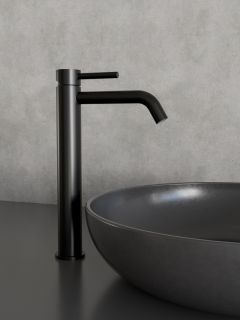 Смеситель для раковины высокий Knotlor SS-21/BL, черный