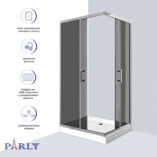 Душевой уголок с поддоном PARLY QZ81S N (100х80х185)