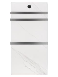 Полотенцесушитель электрический Wonzon & Woghand Stuttgart WW-A503-GM 42x80 см с каменной плитой белый мрамор/тёмный графит