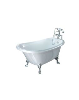 Ванна из искусственного камня Фэма Стиль Салерно-2 на опорах черных170x68 см