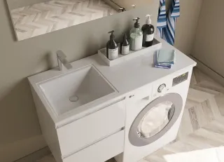 Раковина над стиральной машиной Эстет Dallas silk ФР-00014872 Л 110см белый