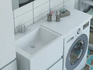 Раковина над стиральной машиной Эстет Dallas silk ФР-00014930 Л 120см белый