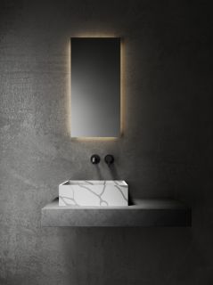 Раковина ABBER Blitz 40см белый мрамор AS2502GB