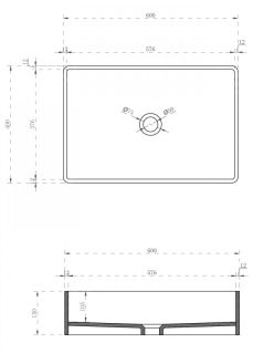 Раковина ABBER Kristall 60см чёрный AT2803Onyx
