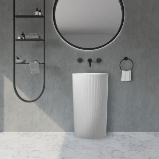 Напольная раковина ABBER Stein AS2501-H 50см белый матовый