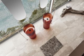 Напольная раковина ABBER Kristall 45x90см коричневый AT2701Opal-H