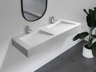 Подвесная раковина ABBER Stein AS2643-1.5 двойная 152см белый матовый