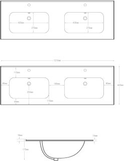 Раковина Aquanet Flat 254367 120 см белый