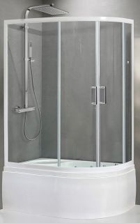 Душевой уголок Royal Bath BK 120x80см левый белый RB8120BK-T-L