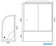 дверь для кабины RB8120BK1-M-R