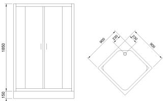 Душевой уголок Royal Bath HP 90x90см белый RB90HP-T