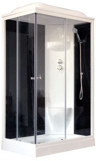 Душевая кабина Royal Bath HP правая стекло чёрное/прозрачное 120x80см RB8120HP6-BT-R