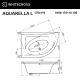 Гидромассажная ванна WHITECROSS Aquarella 0108.170110.100.SOFT.BR левая 170x110 см Soft бронза