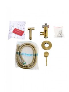 Гигиенический душ со смесителем CEZARES RELAX-DIF-BORO брашированное золото