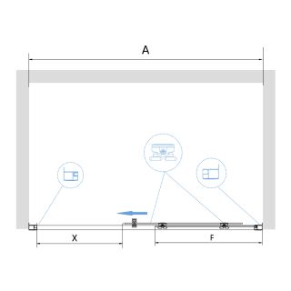 Душевая дверь RGW Passage PA-14 180x195см хром 41081418-11