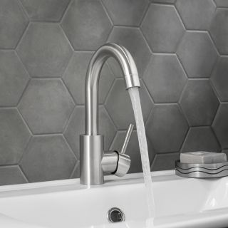 Смеситель для раковины РМС SUS124-001F-1 нержавеющая сталь