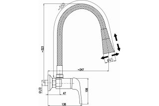 Смеситель для кухни Rav Slezak Sazava SA002.5/13 хром черный
