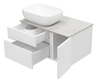 Подвесная тумба под раковину Misty Роял 80см белый