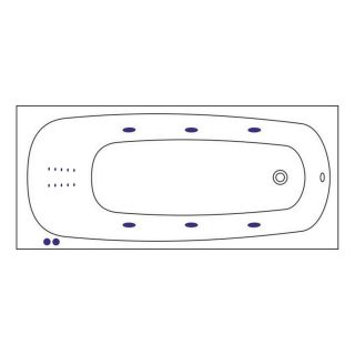 Гидромассажная ванна WHITECROSS Layla 0102.170075.100.LINENANO.CR 170x75 см Line Nano хром