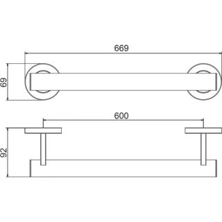 Ручка-поручень для ванной Gappo G8106-3 золотой сатин