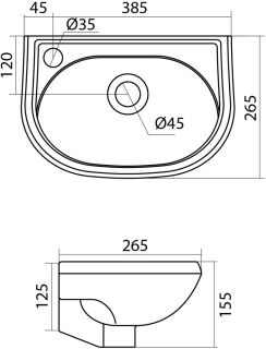 Рукомойник Santek Бриз 1WH110445 40, R