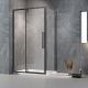 Душевой уголок Veconi Rovigo RV-034B, 1200х700х1950, черный, прозрачное стекло