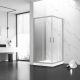 Душевой уголок Veconi Rovigo RV-83, 800x800x1950, никель брашинг, прозрачное стекло