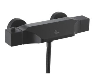 Смеситель для ванны Rose R3702H с термостатом чёрный матовый