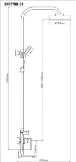 Душевая стойка BOOU B7077SB-31 хром