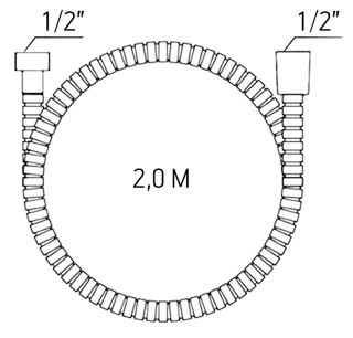 Шланг для душа ESKO ASH20 Black черный