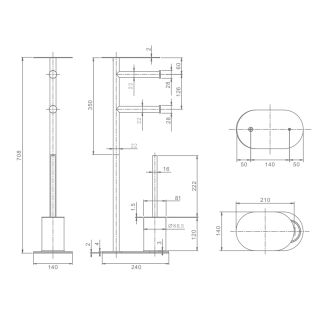 Напольная стойка Raglo R300.31.09 графит