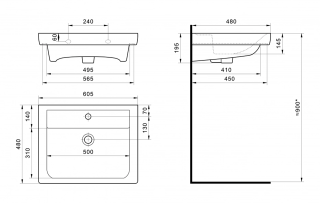 Раковина Santek Тигода 60 см